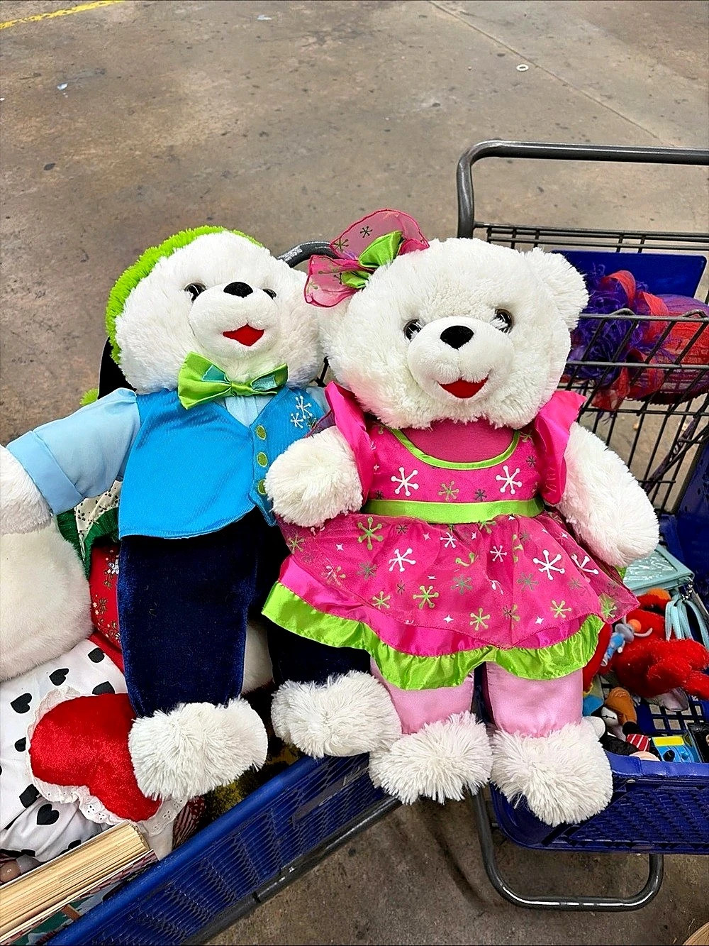 Pink & Blue Teddy Bear Plush Set
